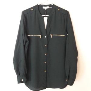 NWT Calvin Klein Botton Down Blouse